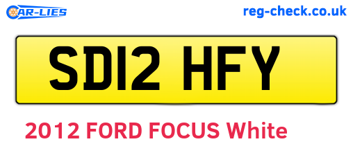 SD12HFY are the vehicle registration plates.