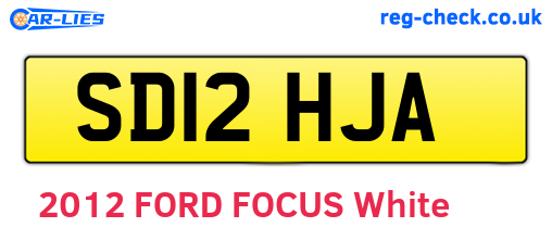 SD12HJA are the vehicle registration plates.