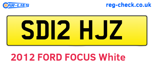 SD12HJZ are the vehicle registration plates.