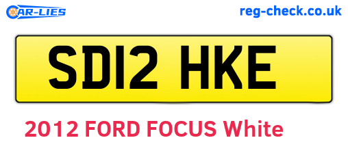 SD12HKE are the vehicle registration plates.