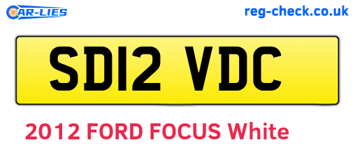 SD12VDC are the vehicle registration plates.