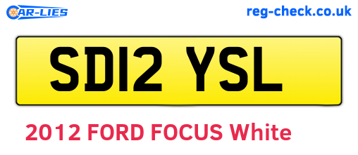 SD12YSL are the vehicle registration plates.