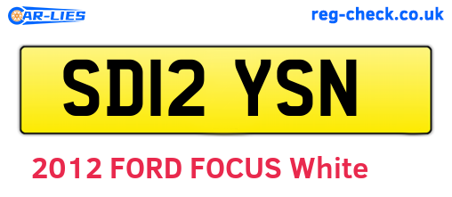 SD12YSN are the vehicle registration plates.