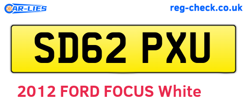 SD62PXU are the vehicle registration plates.