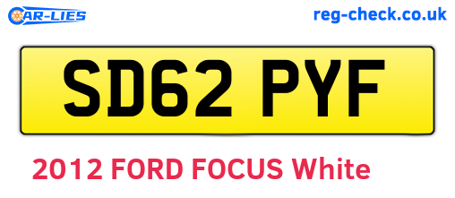 SD62PYF are the vehicle registration plates.