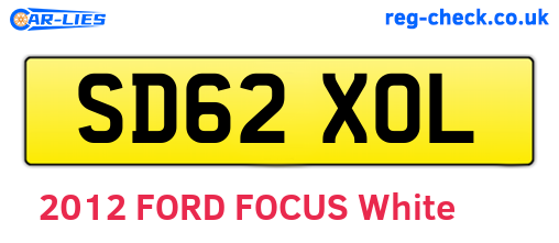 SD62XOL are the vehicle registration plates.