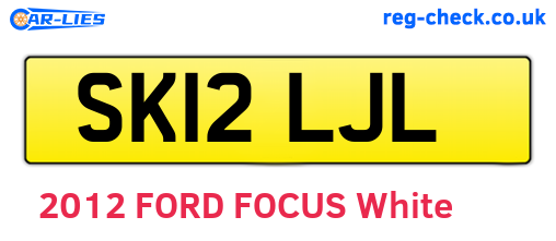 SK12LJL are the vehicle registration plates.