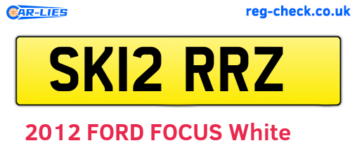 SK12RRZ are the vehicle registration plates.