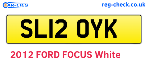 SL12OYK are the vehicle registration plates.