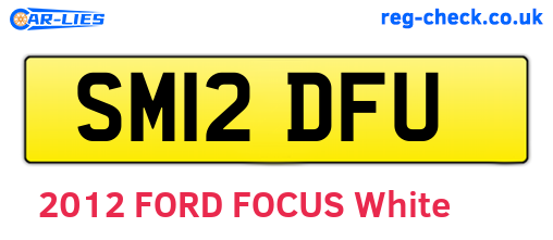 SM12DFU are the vehicle registration plates.
