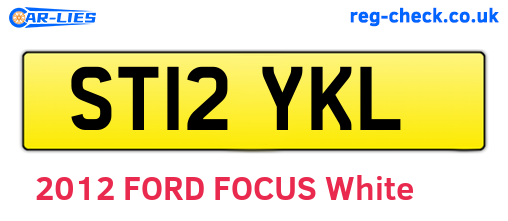 ST12YKL are the vehicle registration plates.