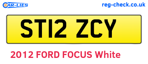 ST12ZCY are the vehicle registration plates.