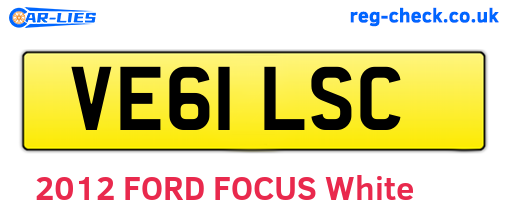 VE61LSC are the vehicle registration plates.