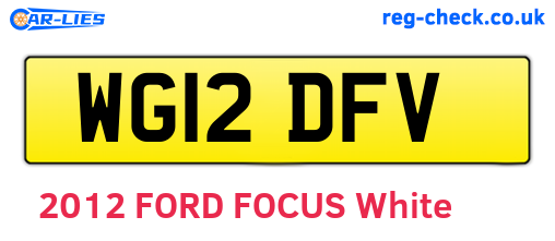 WG12DFV are the vehicle registration plates.