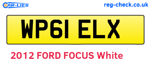 WP61ELX are the vehicle registration plates.