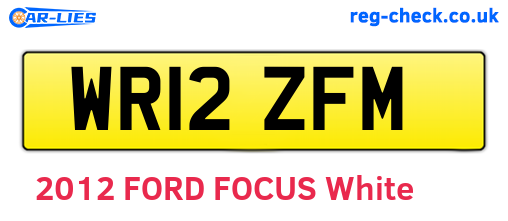 WR12ZFM are the vehicle registration plates.
