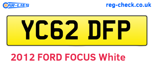 YC62DFP are the vehicle registration plates.