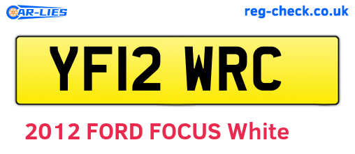 YF12WRC are the vehicle registration plates.