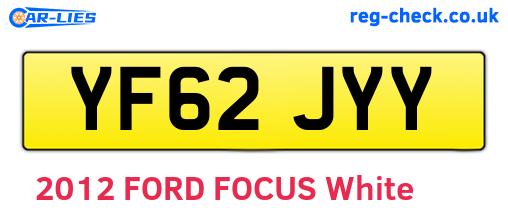 YF62JYY are the vehicle registration plates.