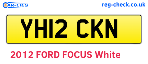 YH12CKN are the vehicle registration plates.