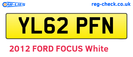 YL62PFN are the vehicle registration plates.