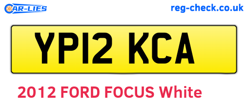 YP12KCA are the vehicle registration plates.