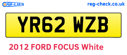 YR62WZB are the vehicle registration plates.