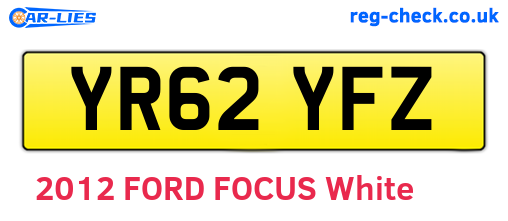 YR62YFZ are the vehicle registration plates.
