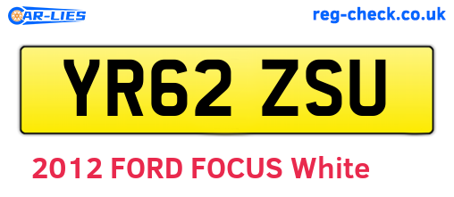YR62ZSU are the vehicle registration plates.