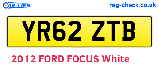 YR62ZTB are the vehicle registration plates.