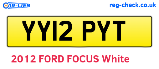 YY12PYT are the vehicle registration plates.