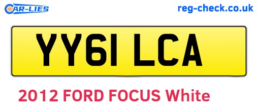 YY61LCA are the vehicle registration plates.