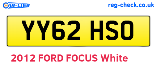 YY62HSO are the vehicle registration plates.
