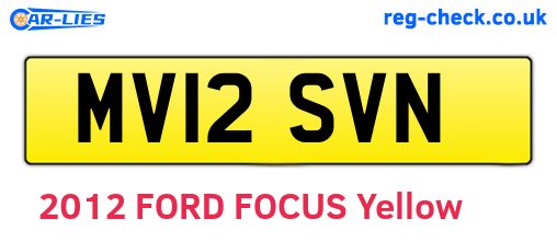 MV12SVN are the vehicle registration plates.