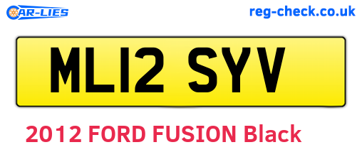 ML12SYV are the vehicle registration plates.