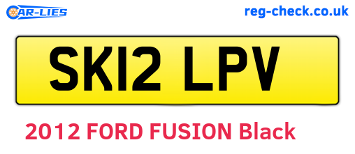 SK12LPV are the vehicle registration plates.