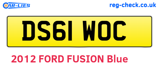 DS61WOC are the vehicle registration plates.