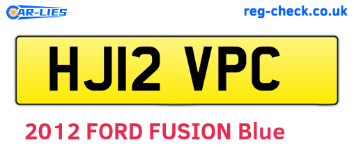 HJ12VPC are the vehicle registration plates.