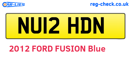 NU12HDN are the vehicle registration plates.