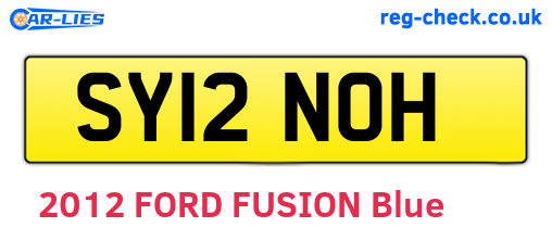 SY12NOH are the vehicle registration plates.