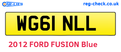 WG61NLL are the vehicle registration plates.