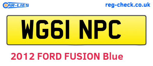 WG61NPC are the vehicle registration plates.