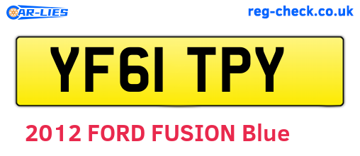 YF61TPY are the vehicle registration plates.