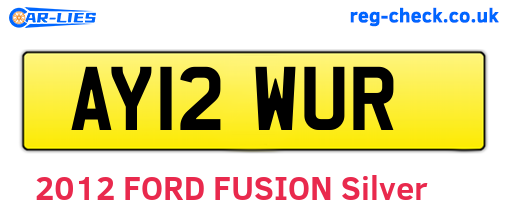 AY12WUR are the vehicle registration plates.