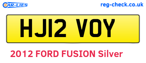 HJ12VOY are the vehicle registration plates.