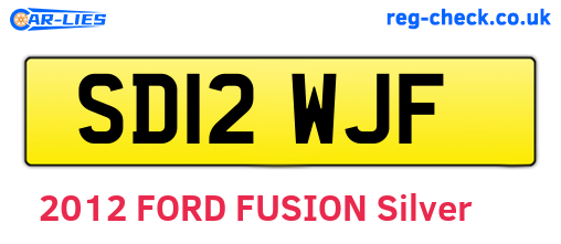 SD12WJF are the vehicle registration plates.