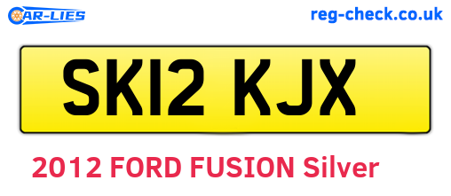 SK12KJX are the vehicle registration plates.