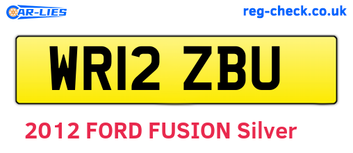 WR12ZBU are the vehicle registration plates.