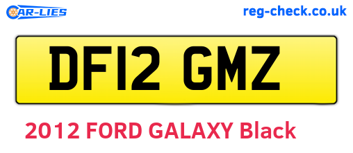 DF12GMZ are the vehicle registration plates.