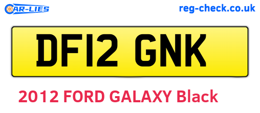 DF12GNK are the vehicle registration plates.